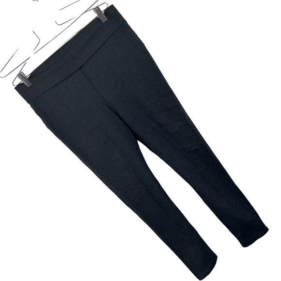 LOFT! BLACK W/GRAY MICRODOT PATTERN LUXURIOUS WINTER WEIGHT LEGGINGS! SZ M - Picture 11 of 11